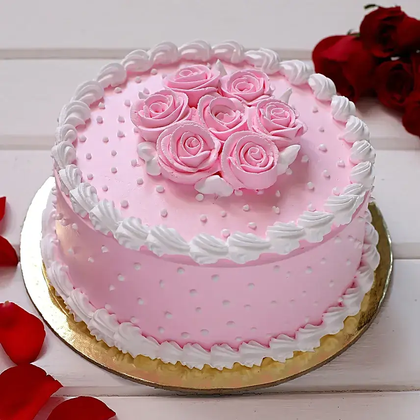 Beauty In Pink Vanilla Cake