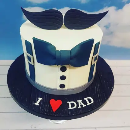 Moustache Up Cake