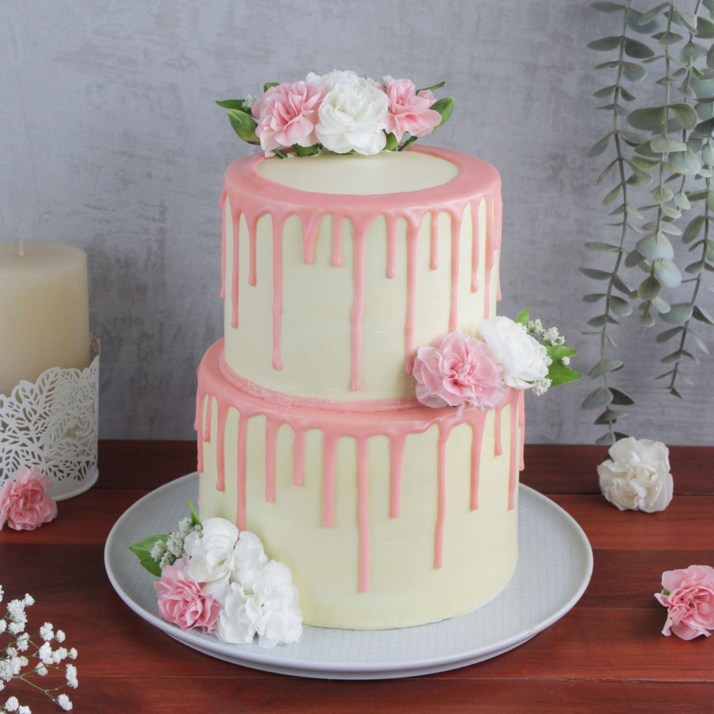 Pink Floral Tower Cake