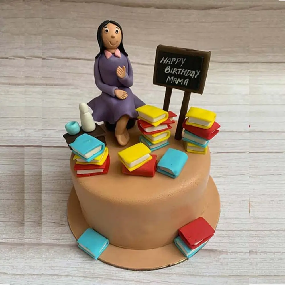 Books Overloaded Cake