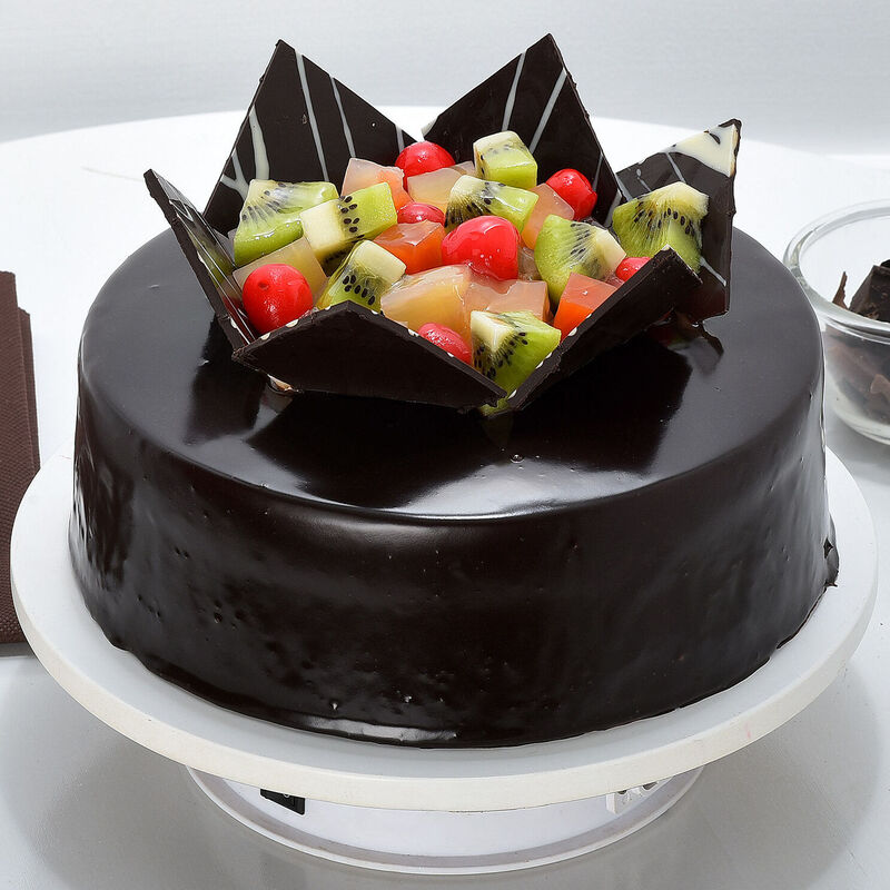 Chocolate Fruit Gateau Cake