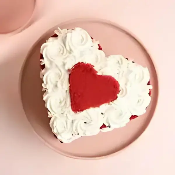 Classic Red Velvet Heart Cake