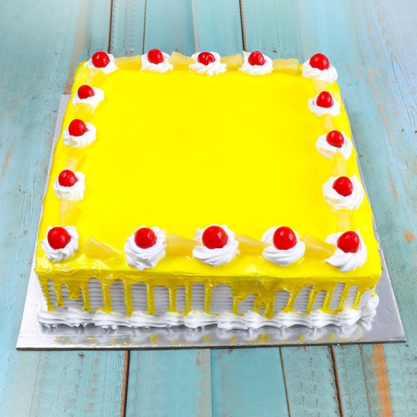Square Sweet Pineapple Cake