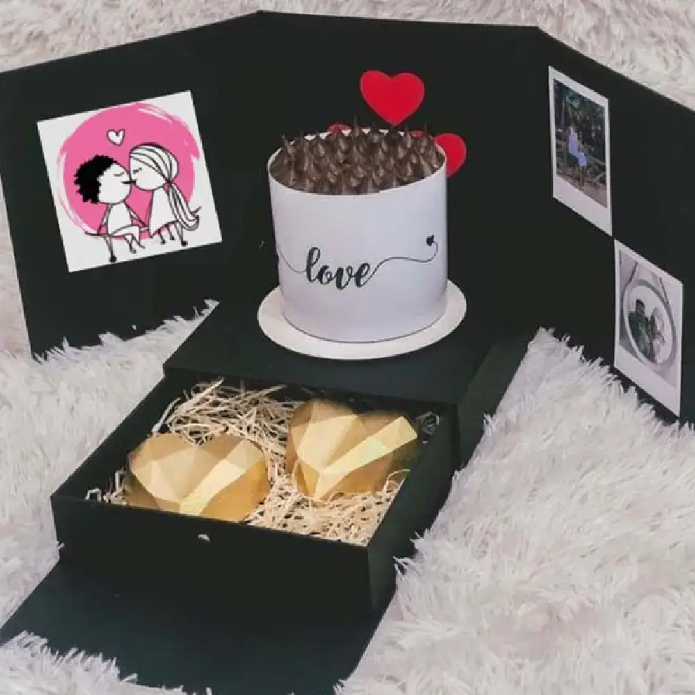 Affectionate Surprise Box Cake