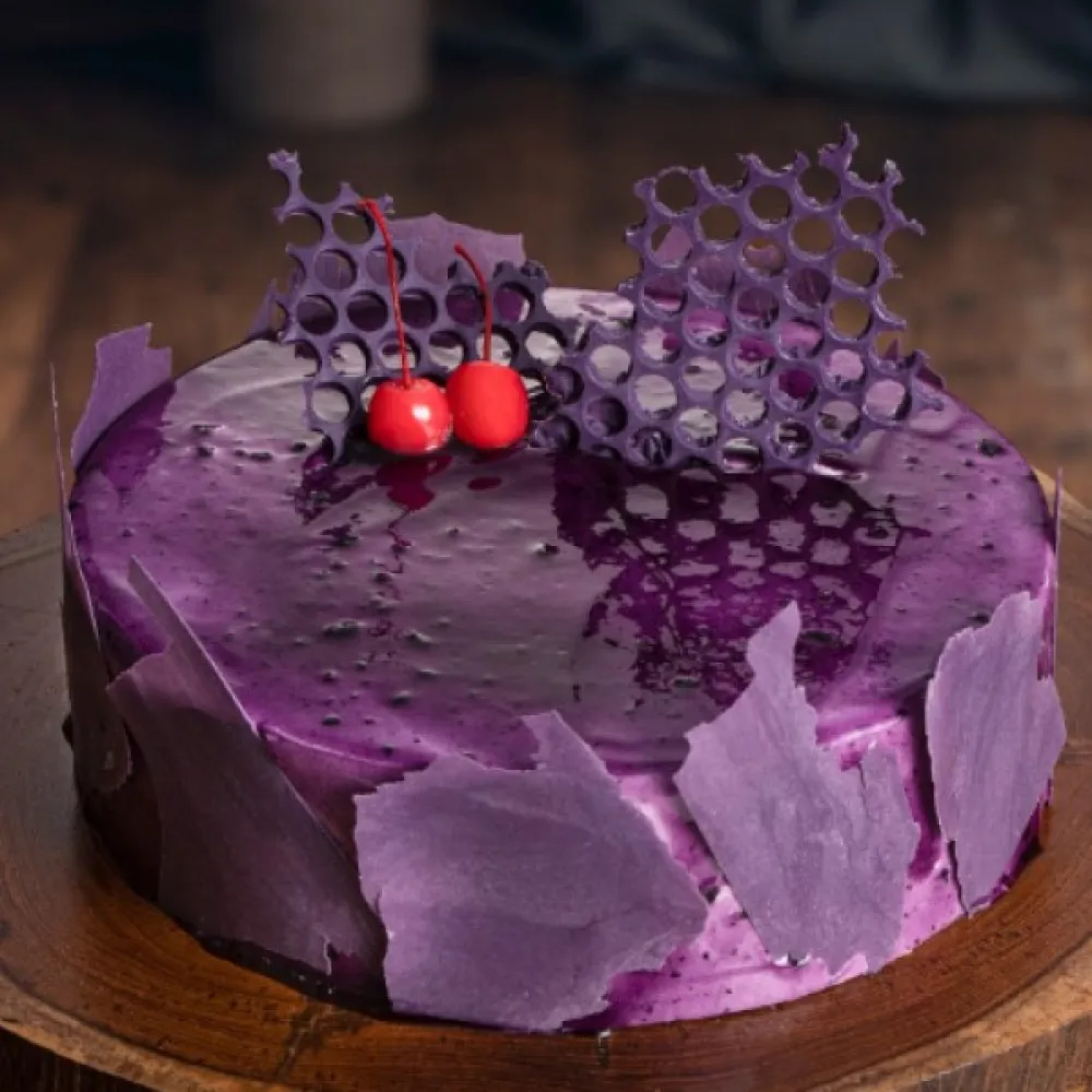 Blue Drippy Berries Cake
