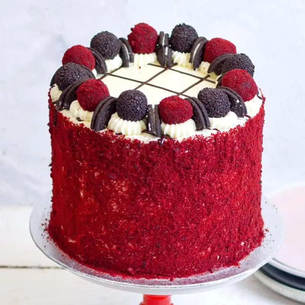 Red Oreo Surprise Cake